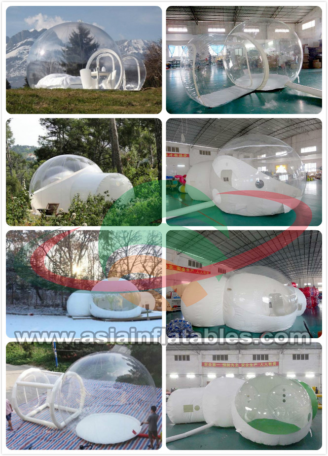 Transparentes aufblasbares Blasen-Zelt nach Maß auf Wasser