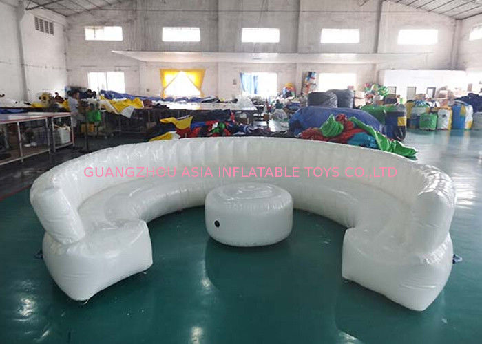 12ft Diameter Round Shape Inflatable Sofa For Meeting With White Color