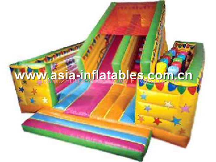 Exciting Inflatable Obstacle Challenges Course Games With Slide Lane