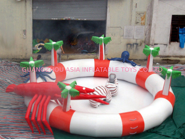 Sea Animals Theme Water Park Kids Inflatable Pool for Homeusing 