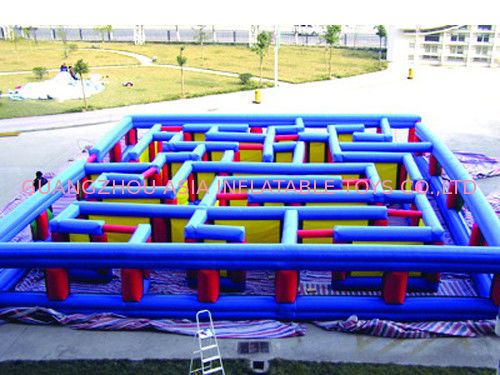 Outdoor Inflatable Maze Obstacle, Inflatable Maze Crossing Game For Kids