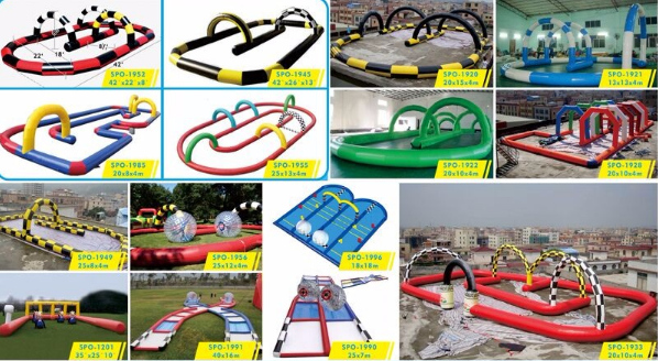 Aufblasbares Spielzeug-Auto-Rennstrecke im Freien, Gokart-Rennstrecke für Sport-Spiel