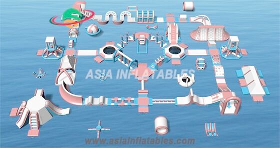 Kundengebundene sich hin- und herbewegende aufblasbare Aqua Park Inflatable Aquatics Park für Meer